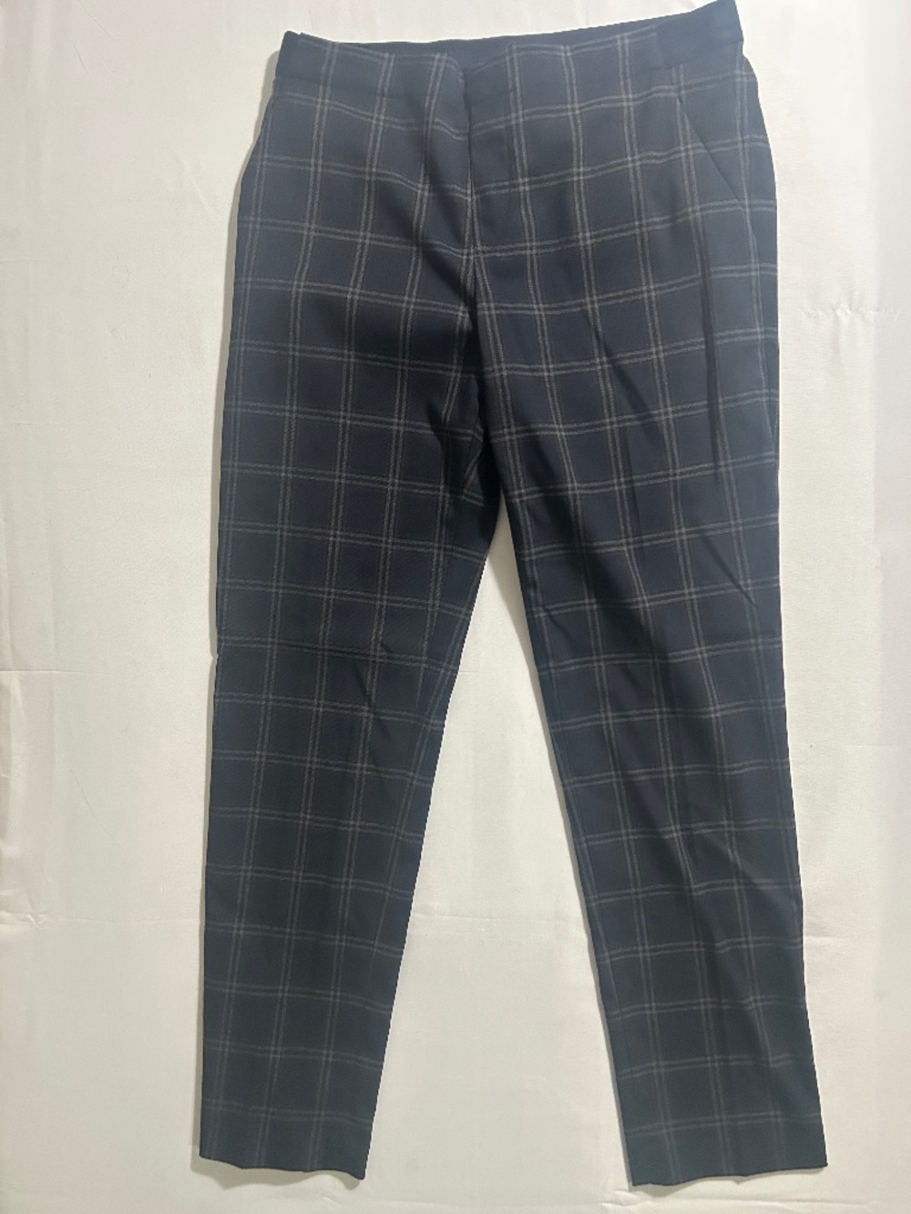 UNIQLO Women's Plaid Tapered Stretch Trousers Size M NWOT